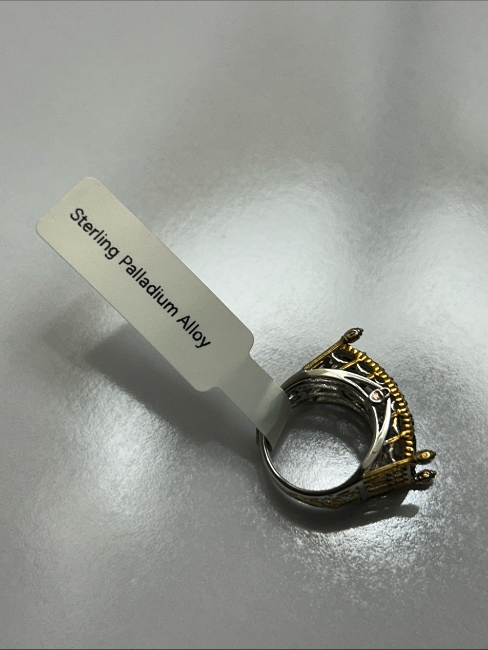 NWT Gems En Vogue Designer Palladium 14k Accent Genuine Garnet Bridge Ring - Picture 13 of 13